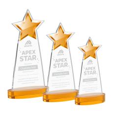 Starlite Amber on Alberton Base Star Crystal Award - Newest Additions