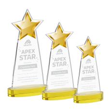 Starlite Gold on Alberton Base Star Crystal Award - Service Awards