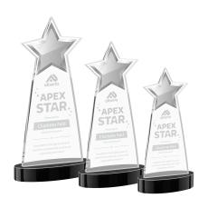 Starlite Black on Alberton Base Star Crystal Award - Service Awards