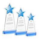 Starlite Sky Blue on Alberton Base Star Crystal Award