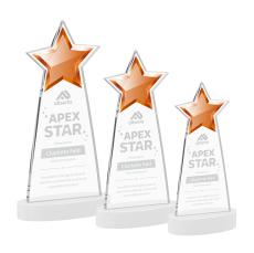 Starlite White on Alberton Base Star Crystal Award - Service Awards