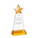 Starlite Amber on Hartford Base Star Crystal Award