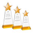 Starlite Amber on Hartford Base Star Crystal Award