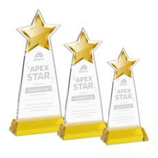 Starlite Gold on Hartford Base Star Crystal Award - Service Awards