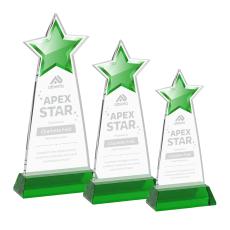Starlite Green on Hartford Base Star Crystal Award - Service Awards