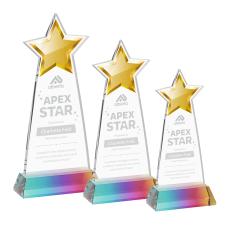 Starlite Prismatic on Hartford Base Star Crystal Award - Service Awards