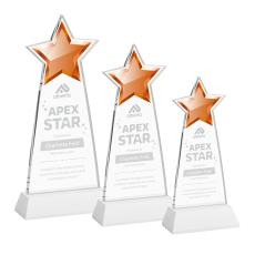 Starlite White on Hartford Base Star Crystal Award - Service Awards