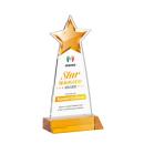 Starlite Full Color Amber Star Crystal Award