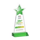 Starlite Full Color Green Star Crystal Award