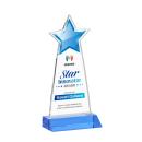 Starlite Full Color Sky Blue Star Crystal Award