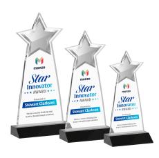 Starlite Full Color Black Star Crystal Award - Service Awards
