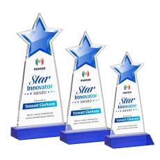 Starlite Full Color Blue Star Crystal Award - Service Awards