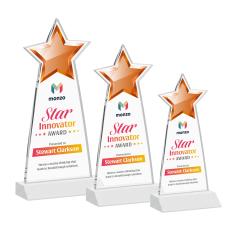 Starlite Full Color White Star Crystal Award - Service Awards