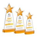Starlite Full Color Amber on Alberton Base Star Crystal Award