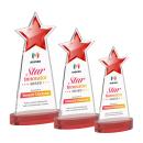 Starlite Full Color Red on Alberton Base Star Crystal Award