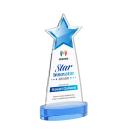 Starlite Full Color Sky Blue on Alberton Base Star Crystal Award
