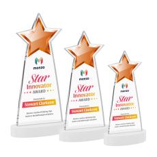 Starlite Full Color White on Alberton Base Star Crystal Award - Service Awards