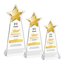 Starlite Full Color Clear on Hartford Base Star Crystal Award - Service Awards