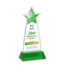 Starlite Full Color Green on Hartford Base Star Crystal Award