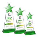 Starlite Full Color Green on Hartford Base Star Crystal Award