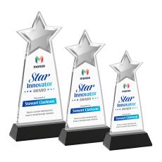 Starlite Full Color Black on Hartford Base Star Crystal Award - Service Awards