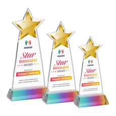 Starlite Full Color Prismatic on Hartford Base Star Crystal Award - Service Awards