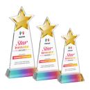 Starlite Full Color Prismatic on Hartford Base Star Crystal Award