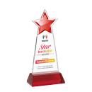 Starlite Full Color Red on Hartford Base Star Crystal Award