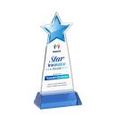 Starlite Full Color Sky Blue on Hartford Base Star Crystal Award