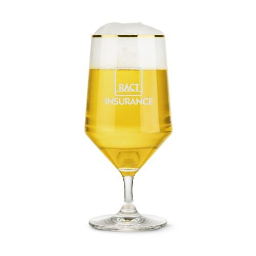 Corporate Recognition Gifts - Etched Barware - Tucson Gold Rim Beer  - Deep Etch