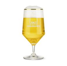 Tucson Gold Rim Beer  - Deep Etch - Etched Barware