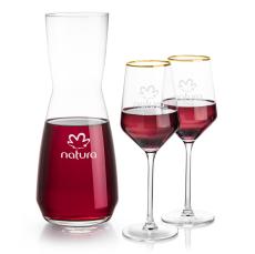 Mason Carafe & Tucson Gold Rim Wine - Corporate Recognition Gifts
