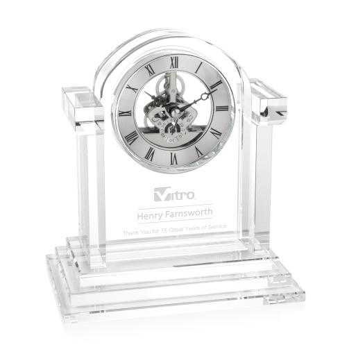 Corporate Recognition Gifts - Clocks - Velia Clock - Silver