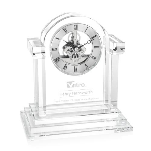 Corporate Recognition Gifts - Clocks - Velia Clock - Silver