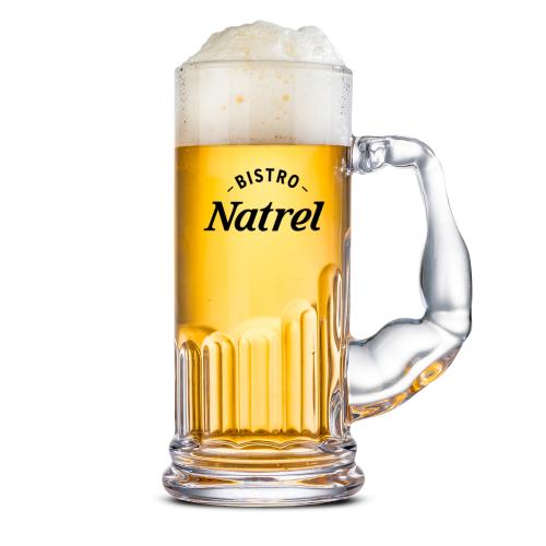 Corporate Recognition Gifts - Etched Barware - Muscle Man Beer Stein - Imprinted