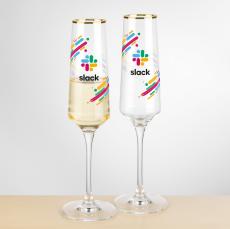 Tucson Gold Rim Flute - Full Color - Corporate Recognition Gifts