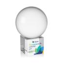 Crystal Ball Full Color Spheres on Cube Crystal Award