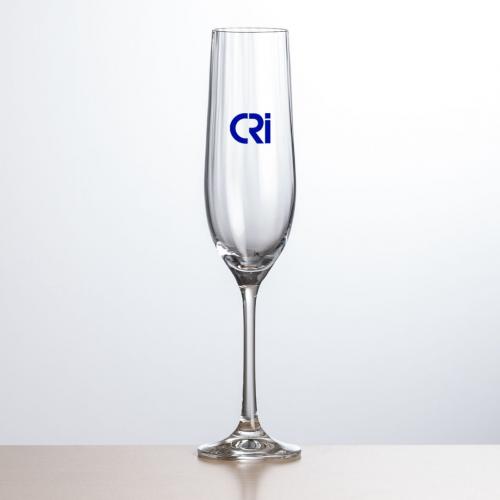 Corporate Gifts, Recognition Gifts and Desk Accessories - Etched Barware - Amerling Flute - Imprinted 6.5oz