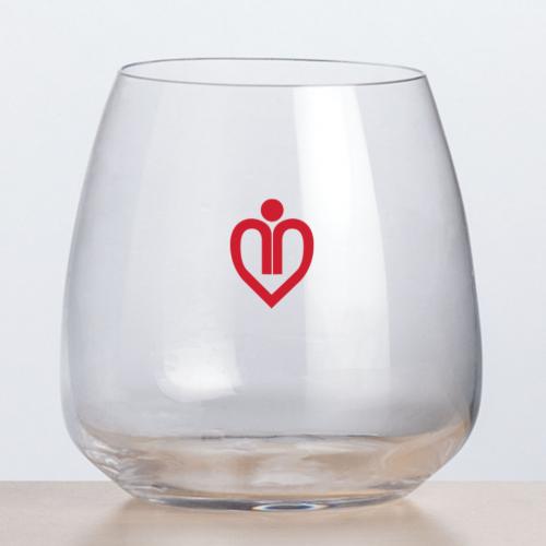 Corporate Gifts, Recognition Gifts and Desk Accessories - Etched Barware - Wine Glasses - Stemless Wine Glasses - Hogarth Stemless Wine - Imprinted 13oz