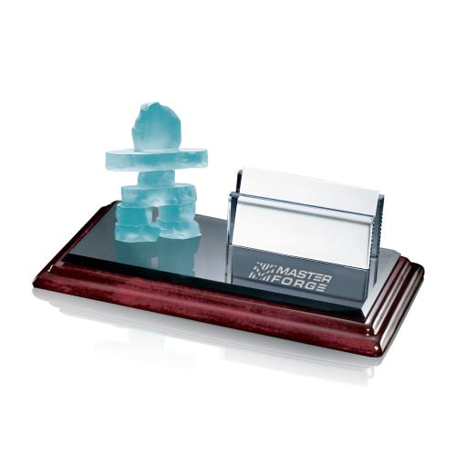 Corporate Awards - Budget Awards & Trophies - Inukshuk Card Holder