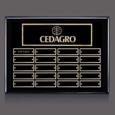Oakleigh Horiz Pert/Plaque - Black/Gold  - Perpetual Plaques