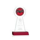Laidlaw Full Color/Etch Red Circle Crystal Award