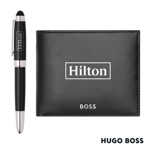 Corporate Recognition Gifts - Executive Gifts - Hugo Boss&reg; Rollerball Pen & Wallet Set