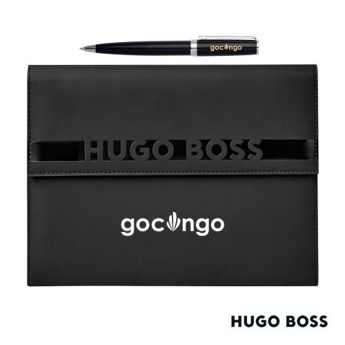Corporate Recognition Gifts - Executive Gifts - Hugo Boss&reg; Ballpoint Pen & A5 Folder Set