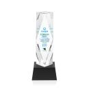 Toscana Full Color Black on Base Obelisk Crystal Award