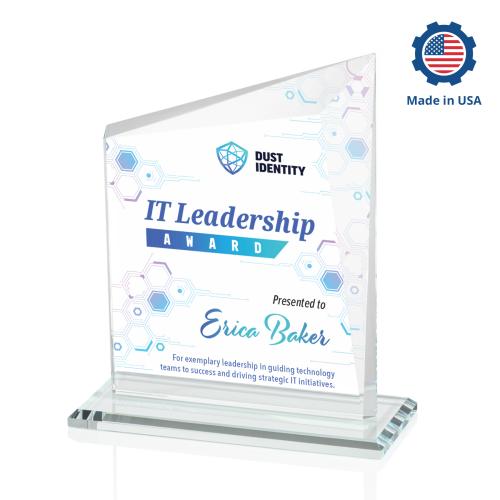 Corporate Awards - Crystal Awards - Bellamy Full Color Peak Crystal Award