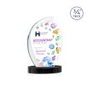 Wichita Full Color Black on Alberton Base Peak Crystal Award