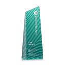 Hallandale Teal Obelisk Crystal Award