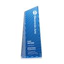 Hallandale Full Color Blue Obelisk Crystal Award