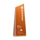 Hallandale Full Color Orange Obelisk Crystal Award